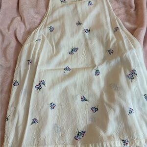 Floral Print Cream Tank Top